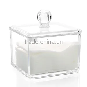 Clear Acrylic Cotton Ball and Swab Holder Case/ Cotton Ball Container thumbnail-6