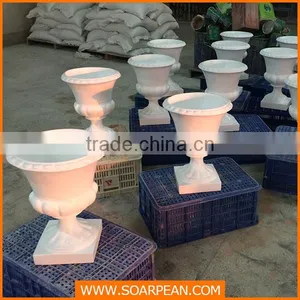 High Quality White Fiberglass Ceramic Vase thumbnail-2
