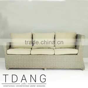 Sonoma Wicker Sofa 3 Seats Right Hand - Rattan Patio Furniture Garden Bench. thumbnail-1