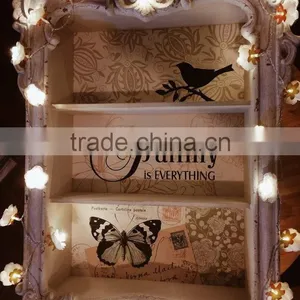 2016 Wedding Decor White Rose Flower Garland Fairy Lights thumbnail-3
