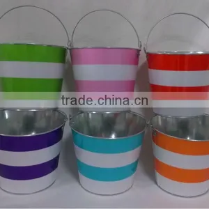 Painted Rainbow Flower Zinc Pot thumbnail-1