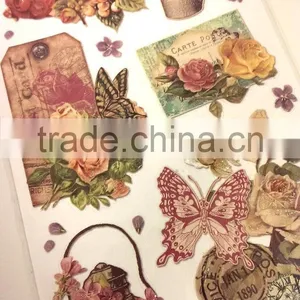 Embossed Sticker, Antique Elegance Design Sticker for Decoration, Classic Decorative Shinny Glitter Sticker thumbnail-4