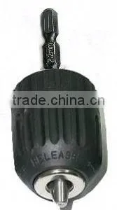 Keyless Drill Chuck With 1/4 " (6.35mm) Hex Quick Shank (1/4" , 3/8" , 1/2") thumbnail-2