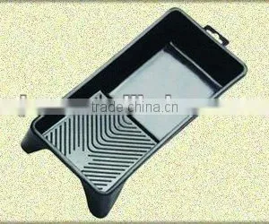 Black 7" 4" Paint Roller Brush Plastic Paint Tray thumbnail-1