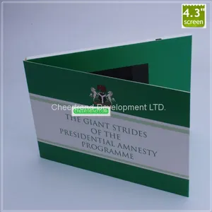 2017 New Business Gift Paper Invitation Card 4.3 Inches Lcd Video Brochure,video Greeting Card thumbnail-4