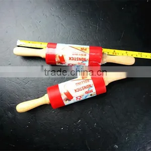 16162 Rolling Pin Non-Stick Silicone Surface Rolling Pin Wooden Rolling Pin Handl thumbnail-5