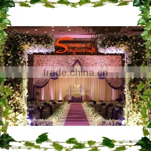 30SQM Colorful Artificial Flower Wall With Wholesale Silk Flower Hydrangea and Rose for Wedding thumbnail-4