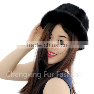 CX-C-197B Fashion Best Women Hat Handmade Wholesale Mink Fur Winter Hat thumbnail-2