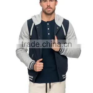 Mens Ball Park Jacket Hoodie Button Through Hoodie 2015 thumbnail-1
