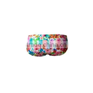 Flora Print Swimsuits,strappy Back Flounce Top With Cheeky Bottom thumbnail-6
