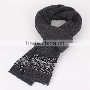 High Quality Fine Wool Scarf With Snowflake Pattern thumbnail-1