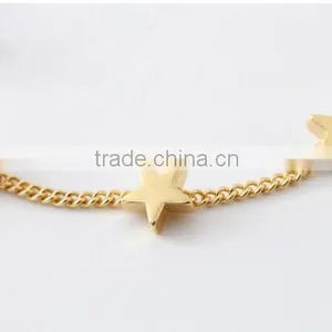 Zm33719a Simple Ladies New Model Gold Plated Heart Shaped Charm Bracelet thumbnail-5