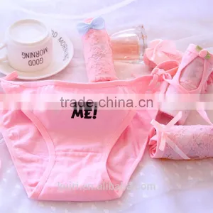 Sexy Lace Young Girl Cute Panties Lady Cotton Pink Underwear E9 thumbnail-4
