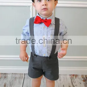 Suspender Shorts Vintage Adjustable Baby Boy Clothes Wholesale Children's Boutique Clothing thumbnail-1