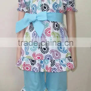 Wholesale Paisley Peasant Dress Pant Set for Infant Toddler Girls thumbnail-1