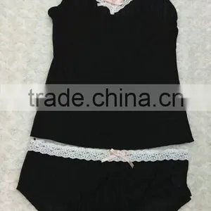 Xxx Sexy Camisole Dress Images Black Camisole and Panty Set thumbnail-1