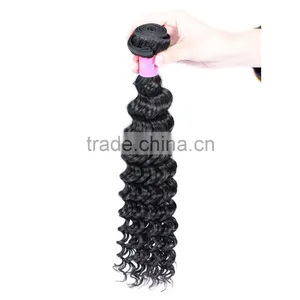 Indian Virgin Curly Hair Deep Wave 100% Unprocessed Human Hair Weft Mocha Hair Indian Deep Curly thumbnail-1