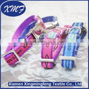 Custom Logo Adjustable Dog Collars With Mental Safety Breakaway Buckles thumbnail-4