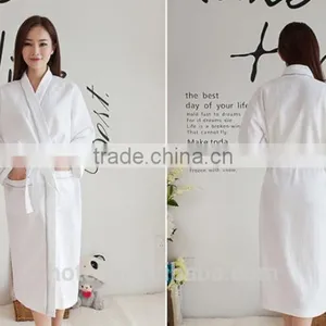 Customized Color 100% Cotton Waffle Fabric Unisx Wholesale Bathrobe thumbnail-2
