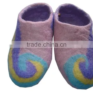 New Design Organic Sheep Wool Felted Adult Shoe/ Different Design Shoe Pure Hand Made by Nepali Women thumbnail-6