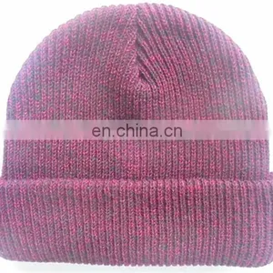 Custom Acrylic Knit Speckled Beanie Hat thumbnail-3
