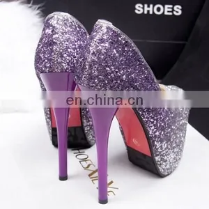 2016 Crystal Evening High Heels Ladies Peep Toe Waterproof Light Up Shoes thumbnail-4