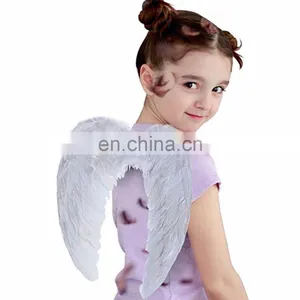 Adult Feather Angel Fairy Wings 55 X40 Halloween Costume Accessory Fancy Dress Party thumbnail-1