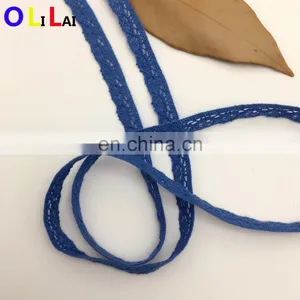 OLCT453 1.0cm Fashion Blue Cotton Crochet Guipure Tillle Lace Trimming for Ladies thumbnail-3