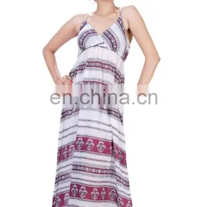Printed Cotton Maxi Dress thumbnail-1