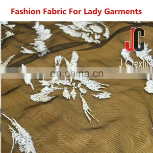 New Fashion Design Nylon Mesh With Embroidery High Quality Lace Fabric thumbnail-2