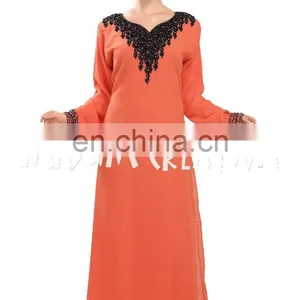 Saudi Arab Style Dubai Kaftan 2017 Latest Hijab Long Sleeve thumbnail-4