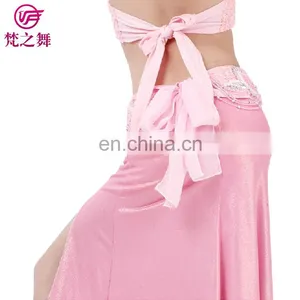 ET-124 Newest Product Ice Silk Sexy Beaded 3pcs/2pcs Children Belly Dance Clothes Wear Set thumbnail-3