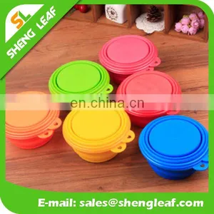 Pet Dog Travel Bowls Folding Silicone Bowls With Cover thumbnail-1