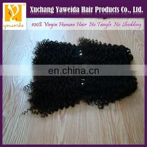 2014 Fashion Style Kinky Curl Hair Extension 100% Virgin Raw Unprocesse Virgin Indian Hair Weaving thumbnail-3