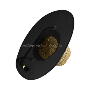 Custom Australia Men's Brands Straw Surf Hat Lifeguard Safari Straw Hat Sombrero Straw Hat Wholesale thumbnail-2