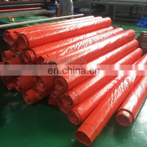 PE TARP ORANGE COLOR - TRUCK COVERING TARP - 170 GSM - 5x20m - 200 SQM, TO JORDAN thumbnail-1