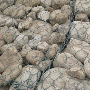 PVC Coated Hexagonal Gabion Mesh Woven Gabion Stone Cage thumbnail-2