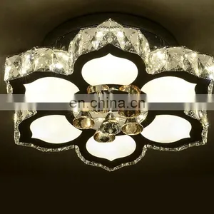 Modern Minimalist LED K9 Crystal Ceiling Lights Living Room Light Fixtures thumbnail-1