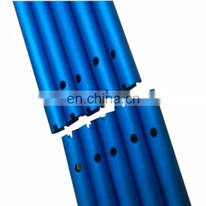 6063 t5 Aluminium Profile Anodised Factory / Blue Color Extruded Aluminium Profile / Aluminium Extrusion Tubes Square thumbnail-2