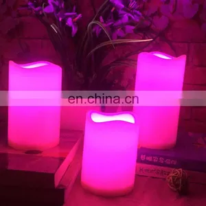 ABS Material Factory Offered Remote Control Battery Operated Tea Lights Led Flameless Pillar Candle thumbnail-3