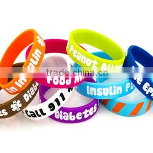 Euro Market Eco-friendly Custom Embossed/imprinted/printed Logo Silicone Wristband / Silicone Bracelet / Rubber Bracelet Supplier's Choice thumbnail-2