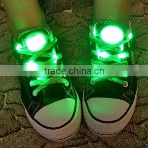I Pair (2pcs) LED Nylon Light Up Shoelaces Flashing Shoe Laces thumbnail-3