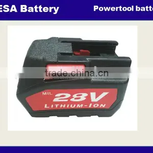 28V Li-ion Battery for 48-11-2830 V28 , 3000mah 4000mah Lithium-Ion Li Ion Milwaukee M28 Battery Quality Choice thumbnail-4