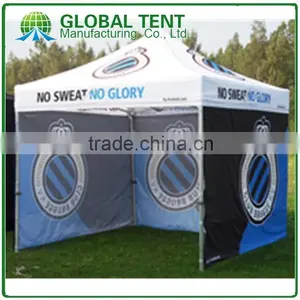 Custom Print Aluminum Pop Up Pagoda Trade Show Tent 3x3m ( 10ft X 10 Ft), Printed Canopy & Valance, 3 Full Walls thumbnail-2