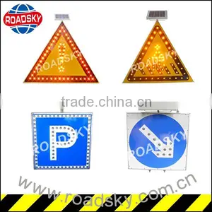 Red Octagon Metal Flashing Informative Parking Sign thumbnail-1