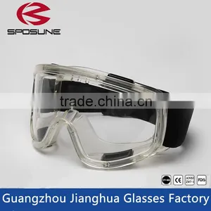 Transparent ce en 166 Ventilate HD Vision Crashproof Safety Gogles Splashproof Anti-fog Big Eye Ptotection Goggles thumbnail-1