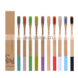 New Products Eco Friendly Round Handle Bamboo Toothbrush Manufacturer thumbnail-2