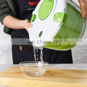 BPA Free Large Easy Use Multi Function Plastic Vegetables Salad Spinner thumbnail-4