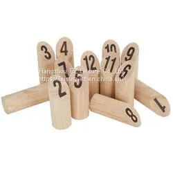 Custom Number Kubb Viking Bowling Wooden Outdoor Lawn Skittles Game Classic Chess Garden Throwing Games With Wonden Case thumbnail-3