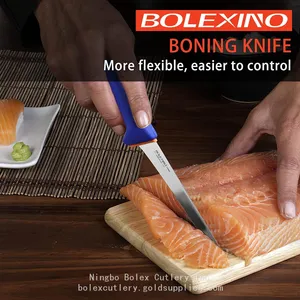 Boning Knife, Flexible Straight Blade Processing Knife, Hunting Camping Knife，Super Sharp Fillet Knife, German Stainless Steel Chef Knife Softgrip, Prep Chicken & Fish With Ease thumbnail-2